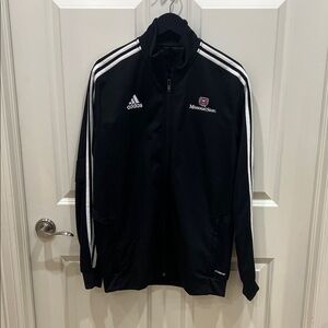 Missouri State Adidas Black full zip jacket with White Stripes